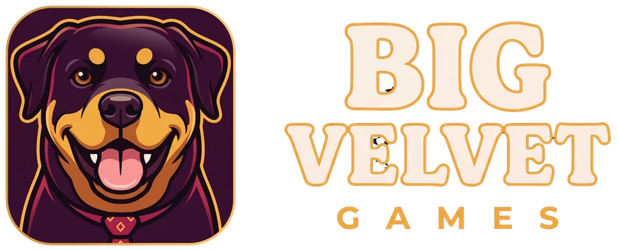 Horizontal logo: the mark beside BIG VELVET GAMES.